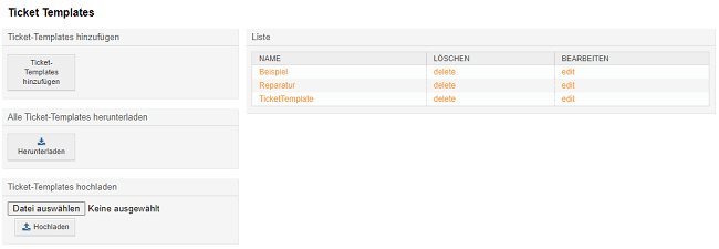 TicketTemplates – Übersicht OTRS Add-on TicketTemplates Übersicht
