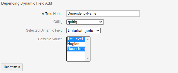 DependingDynamicFields – Add DependentDynamicFields - Hinzufügen eines Feldes