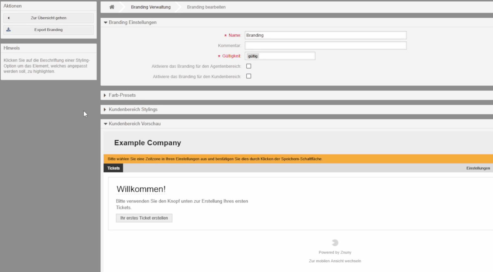 BrandingToolKundenbereich