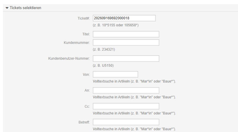 GenericAgentTicketSelektieren